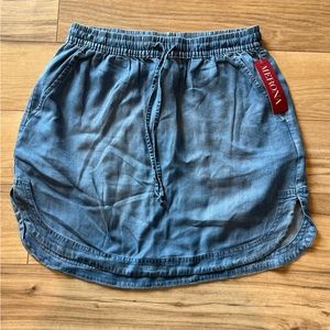 NWT Merona Chambray Drawstring Skirt